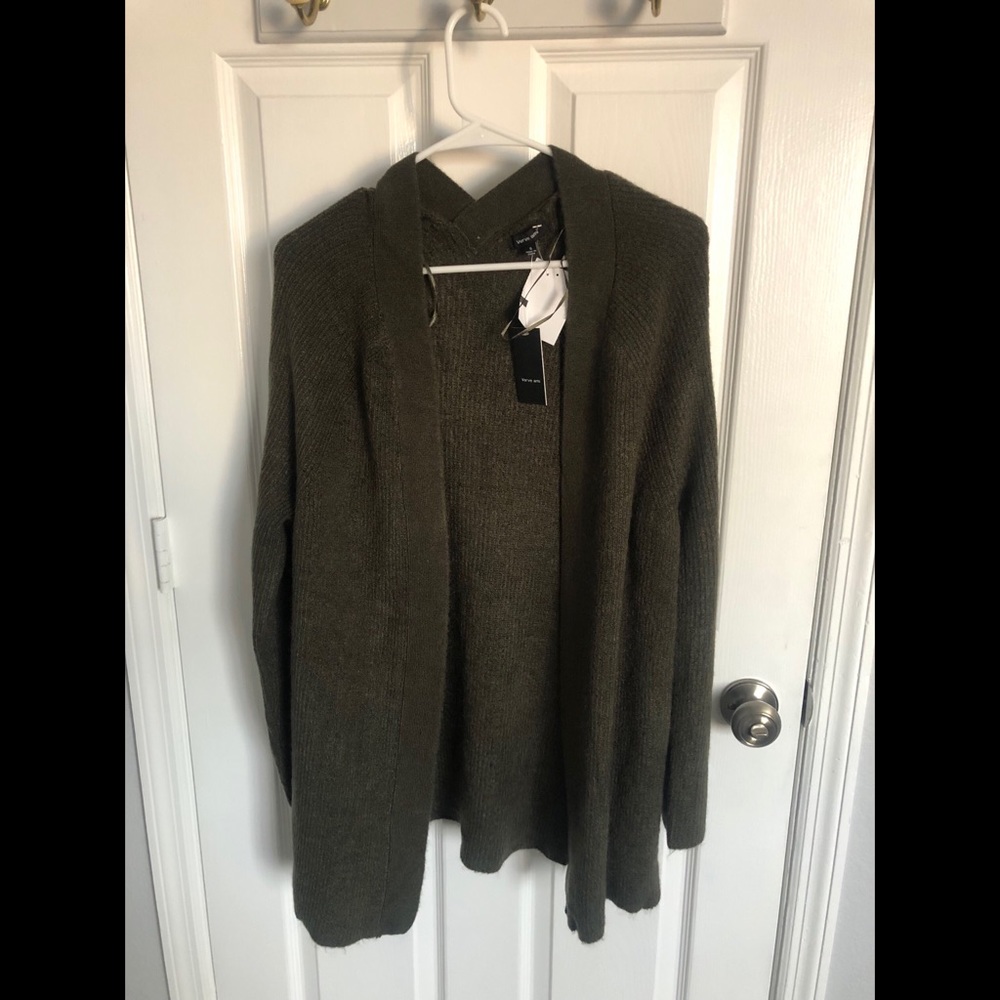 Olive green cardigan